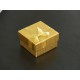 Boîte emballage cadeau nœud papillon doré 5 x 5 x 3.1 cm